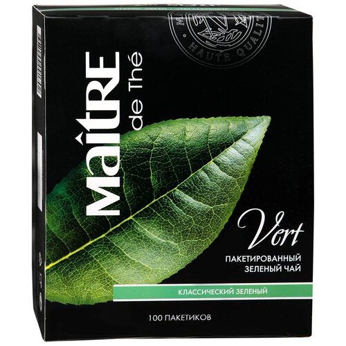 Чай Maitre de The Классический зеленый 100 пакетов, 309549