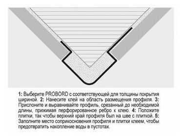 PROBORD Антивандальный профиль из нержавеющей стали полированной. 10 мм х 25 мм. Длина - 2.7 метра. Профильстар