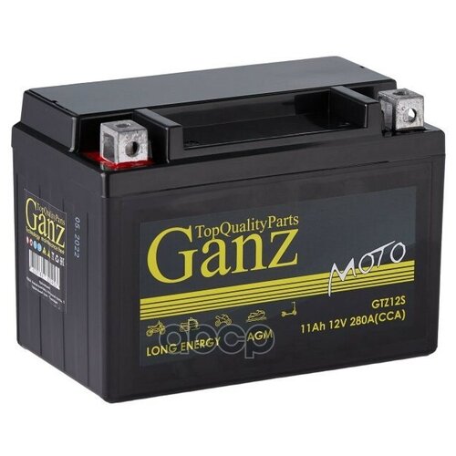 Аккумулятор Ganz Мото Agm 11 А/Ч Прямая 150x87x110 En280 А Gt/Жтz12s GANZ арт. GN1211
