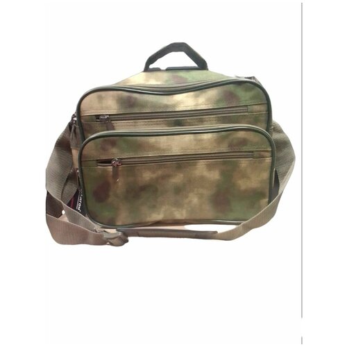 фото Сумка средняя мужская/сумка складная/сумка зеленый мох полигон