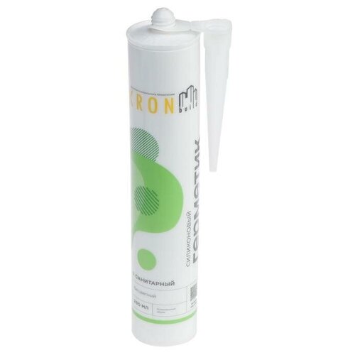 Герметик KRONbuild, силиконовый, санитарный, бесцветный, 280 мл