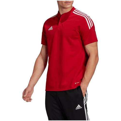 Поло adidas, силуэт прямой, размер xl, красный