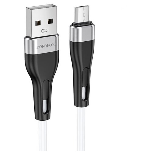 Кабель USB-Micro USB BOROFONE BX46 Rush silicone 2.4A 1м белый