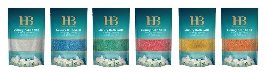 Соль для ванн Health & Beauty Body SPA Luxury Bath Salts, Соль Мёртвого моря для принятия ванн, Магнезия, 500 г
