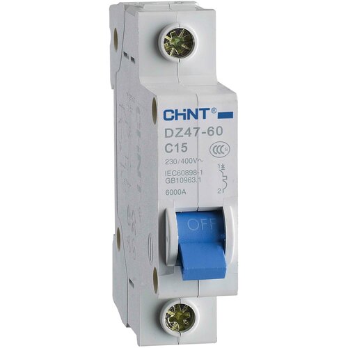 Автоматический выключатель DZ47-60 1P 6A 4.5kA х-ка C (CHINT)