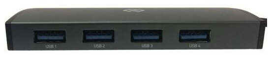 Разветвитель USB Type-C Digma HUB-4U3.0-UC-G 4 х USB 3.0 серый
