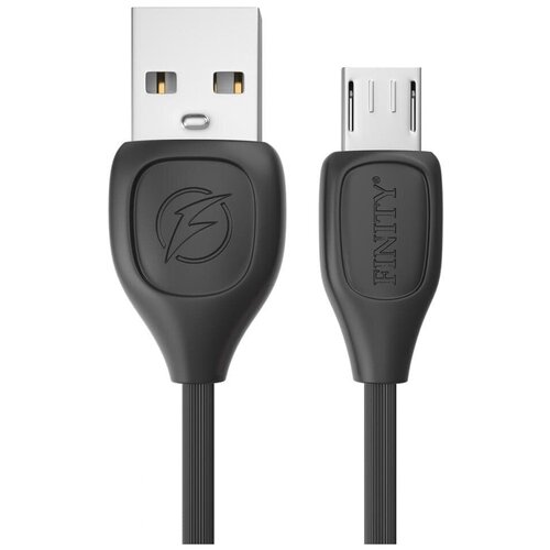 фото Кабель finity micro usb finity mx7 lesu для смартфонов android,samsung, huawei honor, xiaomi redmi/планшета samsung, huawei/ноутбука / для компьютера, телевизора/ беспроводных док станций /усб микро (micro - usb) провод для быстрой зарядки и передачи/(синхронизации) данных / 1 м. / 2а, черный