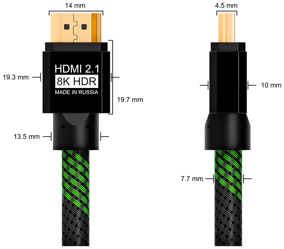 Кабель интерфейсный HDMI-HDMI GCR - фото №4