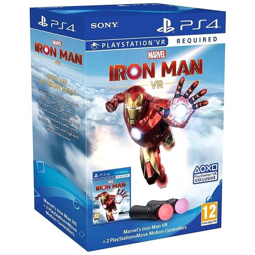 Контроллер движений Sony Move Motion Controller Twin Pack (CECH-ZCM2E) + Игра Marvel Iron Man VR (PS4) bravo team игра контроллер прицеливания playstation vr