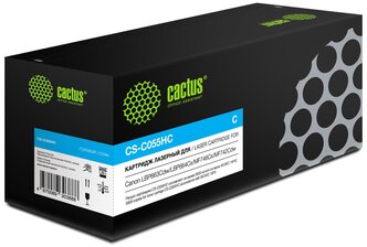 Картридж лазерный Cactus CS-C055HC 055 H C голубой (5900стр.) для Canon LBP663Cdw/LBP664Cx/MF746Cx/M