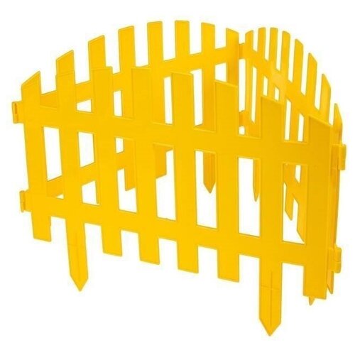 Забор декоративный Гарденпласт RENESSANS №2, 3.1 х 0.04 х 0.33 м, желтый