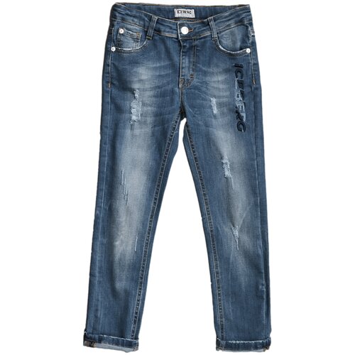 PTICE0107J, брюки (джинсы), ICEBERG, Blu, текстиль, мальчики, размер 40
