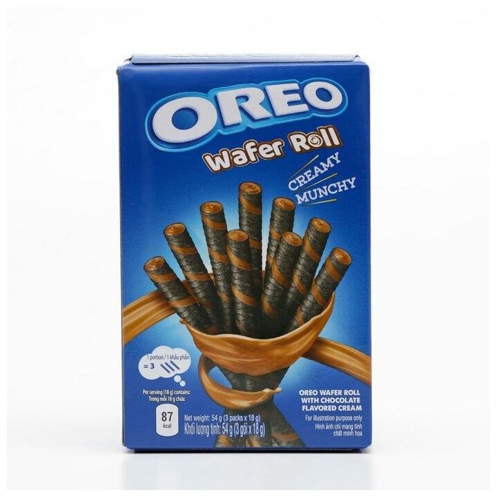 Печенье Oreo Wafer Roll Choco, 54 г - фотография № 3