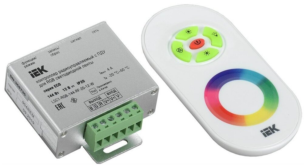 Контроллер для светодиодов IEK LSC1-RGB-144-RF-20-12-W
