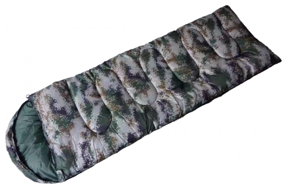 Спальный мешок Military -10 тёмный камуфляж, молния с правой стороны