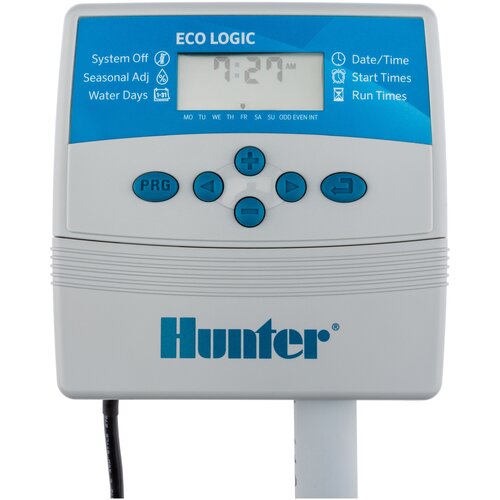 Hunter ELC-401i-E = 4-станционный фиксированный контроллер полива серии ECO-LOGIC датчик дождя mini clik hunter