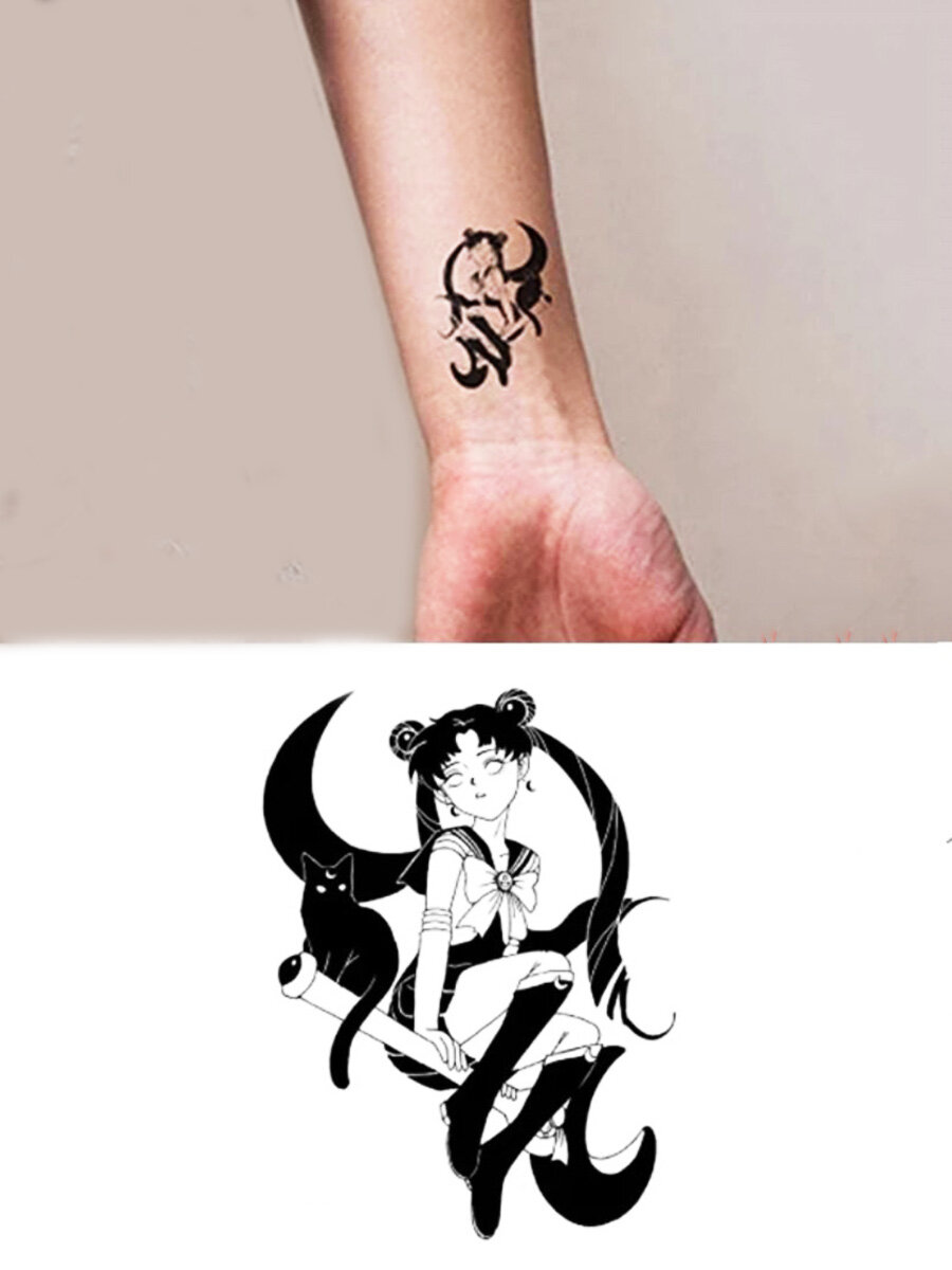Временная водостойкая татуировка Усаги Цукино из аниме Сейлор Мун