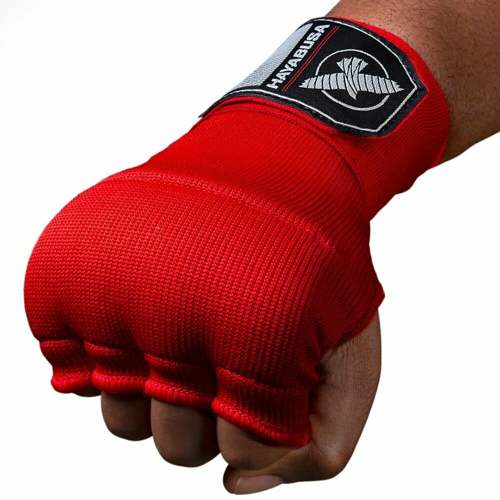 Быстрые гелевые бинты HAYABUSA Quick Gel Hand Wraps, размер L, красные