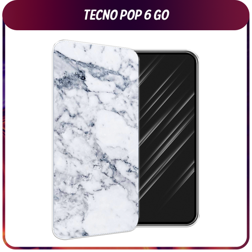Силиконовый чехол на Tecno Pop 6 Go / Текно Поп 6 Гоу Серый мрамор силиконовый чехол на tecno pop 6 go текно поп 6 гоу акварельная нежность