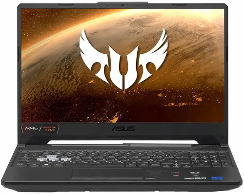 15.6" Ноутбук ASUS TUF Gaming F15 FX506HC-HN040 1920x1080, Intel Core i7 11800H 2.3 ГГц, RAM 16 ГБ, DDR4, SSD 512 ГБ, NVIDIA GeForce RTX 3050, DOS, 90NR0724-M01600, черный