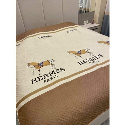 Покрывало двустороннее на кроватьдиван полуторноеполутороспальное 15-спальное хлопокхб 1450₽