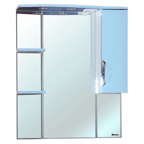 Зеркало-шкаф Bellezza Лагуна 75 R голубой правое, с полками