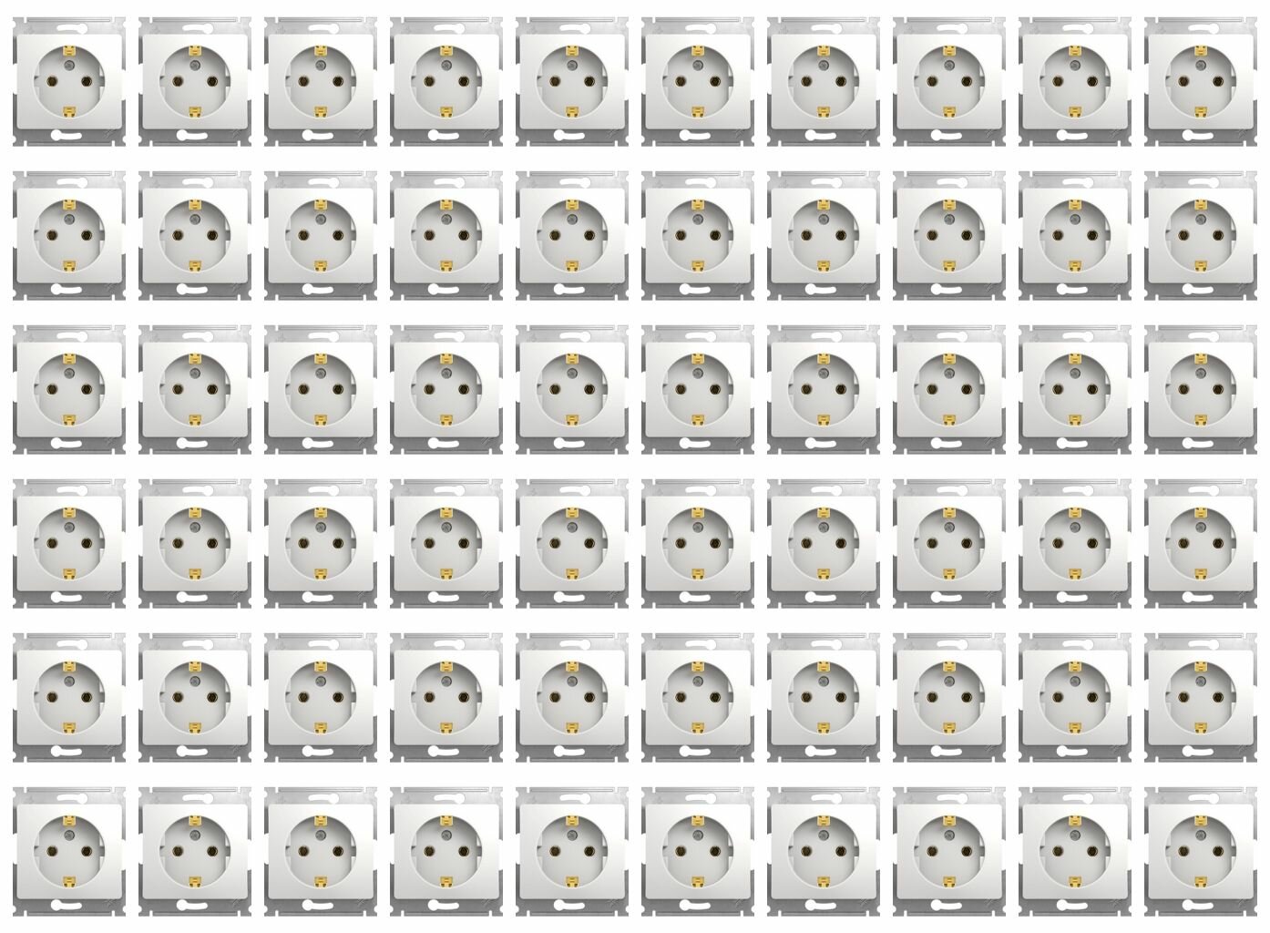 Розетка с заземлением 16А механизм Schneider Electric GLOSSA, белый GSL000143 (60 штук)