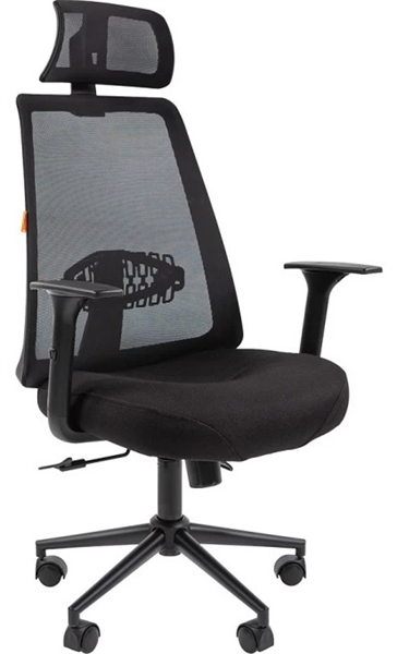 фото Офисное кресло Chairman 535 Россия BLACK ткань черный/черный (7142313)