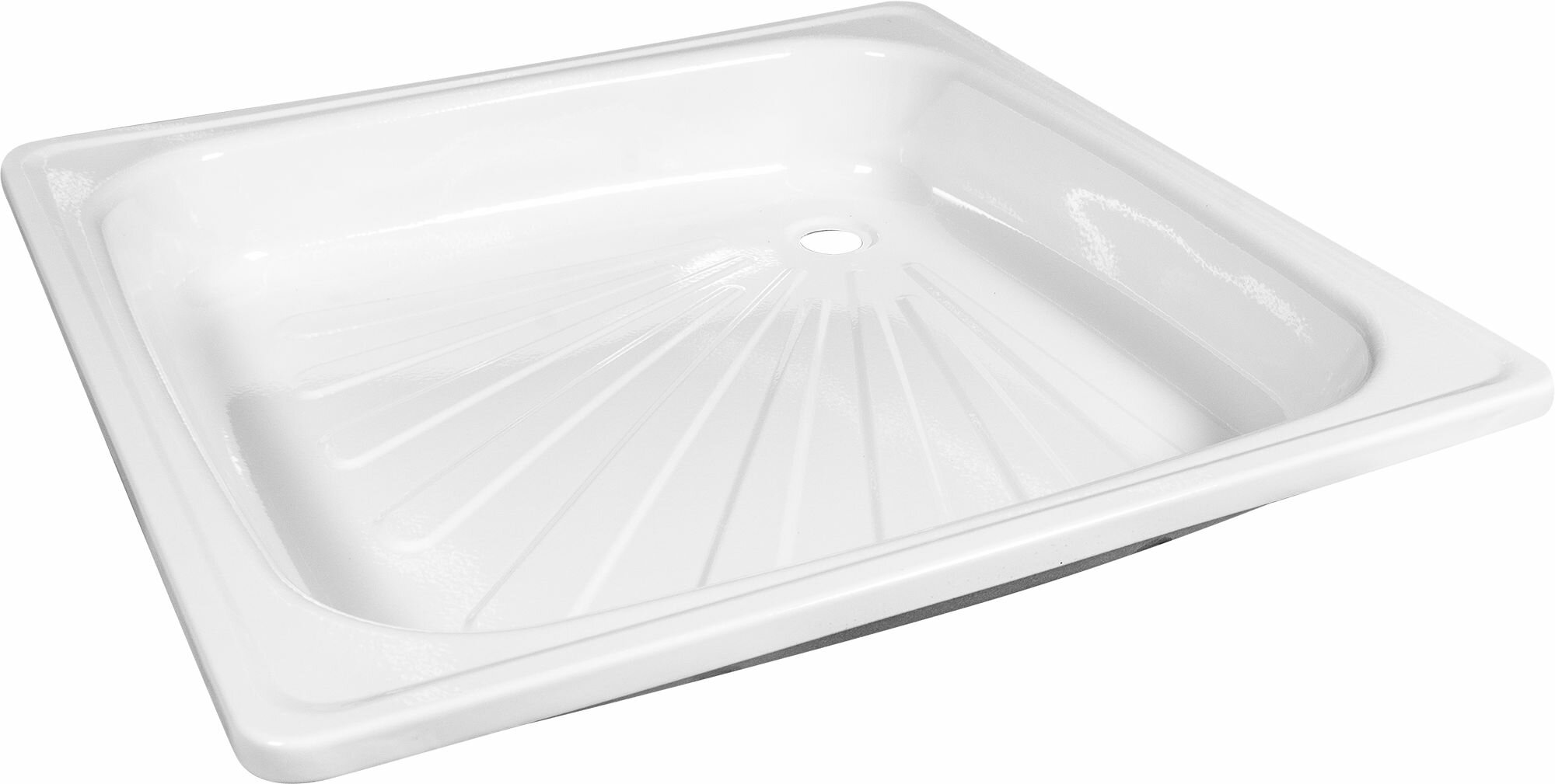 фото Душевой поддон стальной 80x80 см квадратный