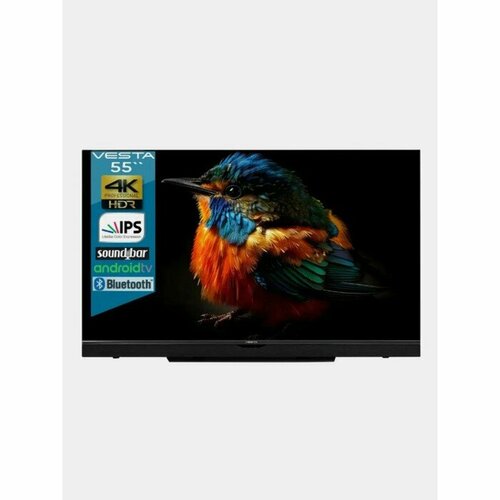 VESTA Телевизор VESTA V55MUA7500 553840x2160 DVB-T2CS2 HDMI 3 USB 2 Smart TV саундабр чёрный 6198500₽
