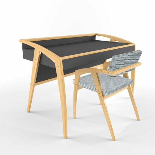 Комплект письменный стол и стул Бруно серыйсерый велюр 26840₽