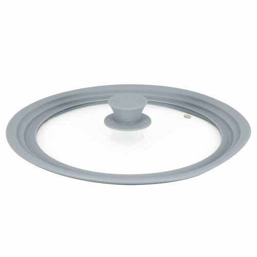 Крышка стеклянная Master House Моника с силиконовым ободом d202224 см серая 2805₽