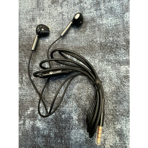 Проводные наушники капельки с микрофоном Cokike K15 95 Дцб 130см 16 Ом разъем 35мм для старых телефонов магнитолы радио MP3-плеера VR-оч 588₽