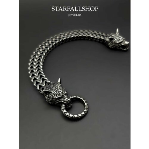 Славянский оберег, плетеный браслет, 1 шт., размер 23 см, размер L, серебристый