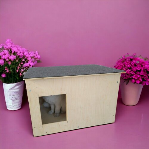 Утепленная будка для собаки и кошки Домик М2 от Peach