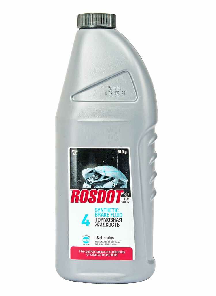 Жидкость тормозная DOT-4 910г ROSDOT, 430101Н03, тосол-синтез