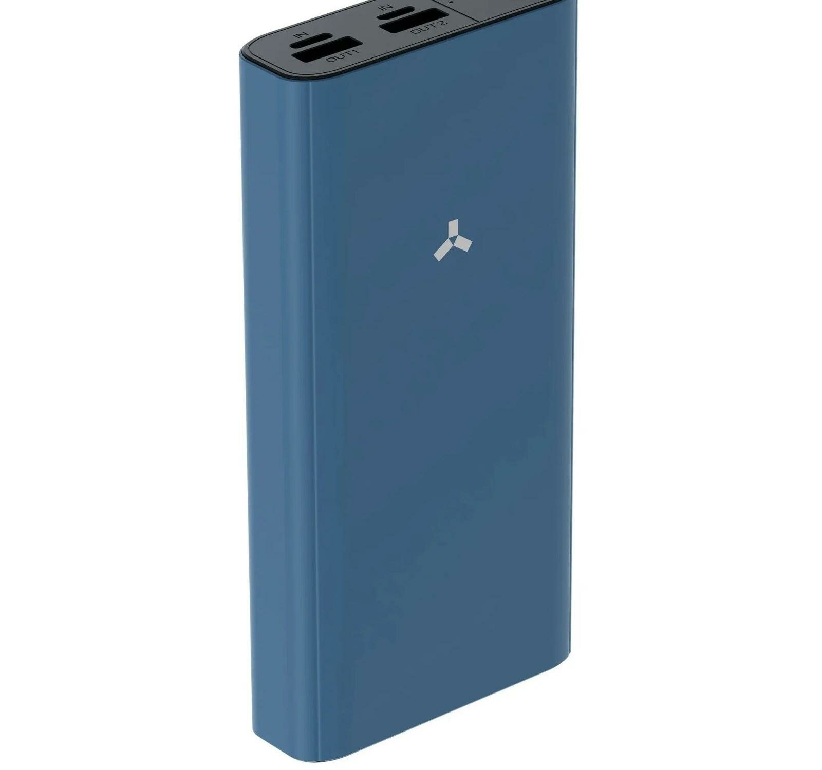 Внешний аккумулятор Accesstyle Arnica 20M, 20000 мАч, 2 USB, 2.1 А, индикатор, синий