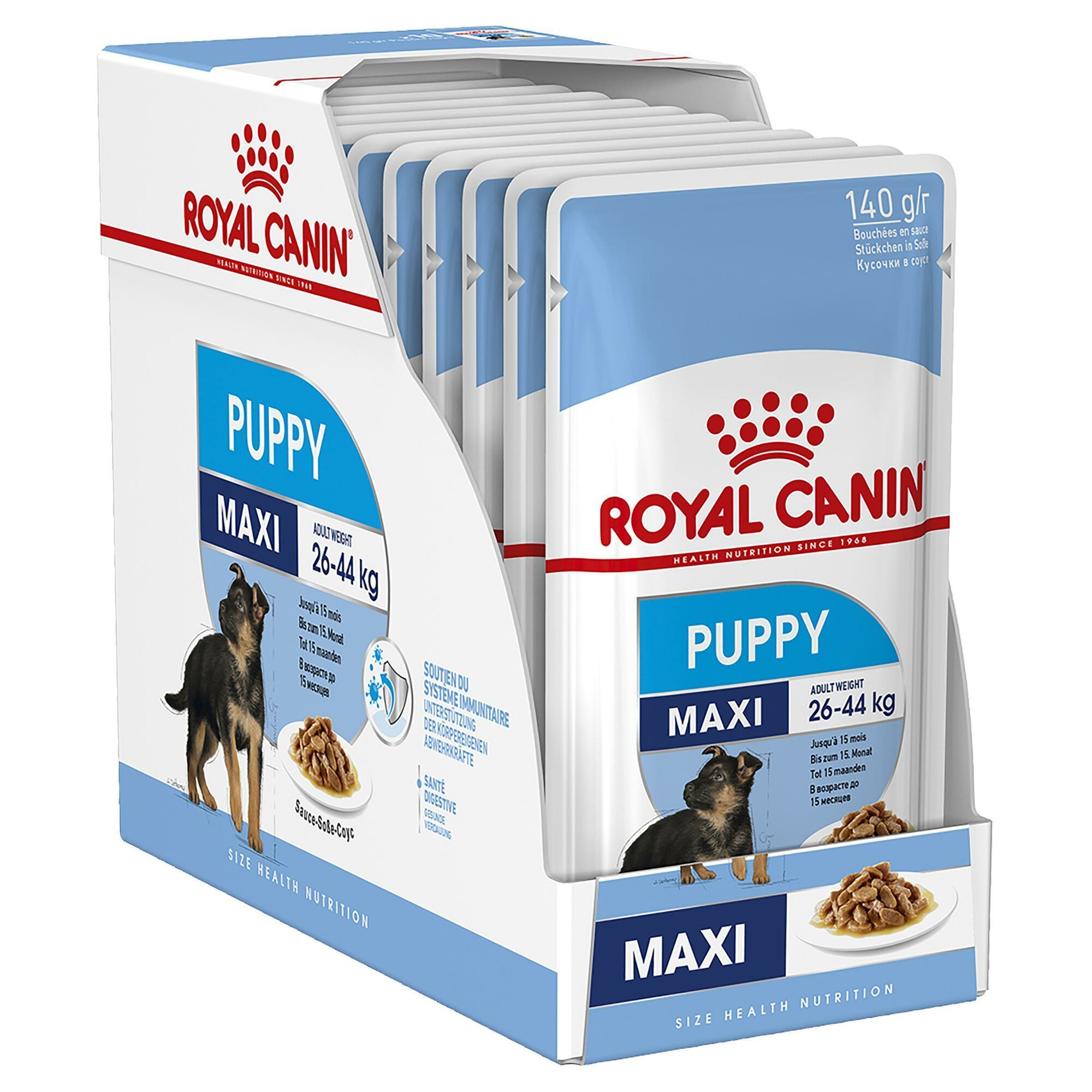 фото Royal Canin Maxi Puppy консервы для щенков крупных пород c 2 до 15 месяцев (пауч) 10 шт 140г