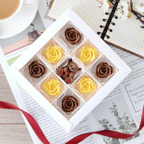 Подарочный набор Самой прекрасной из бельгийского шоколада в подарок женщине, коллеге, подруге, девушке, жене на день рождения конфеты ручной работы из бельгийского шоколада жувиньяк