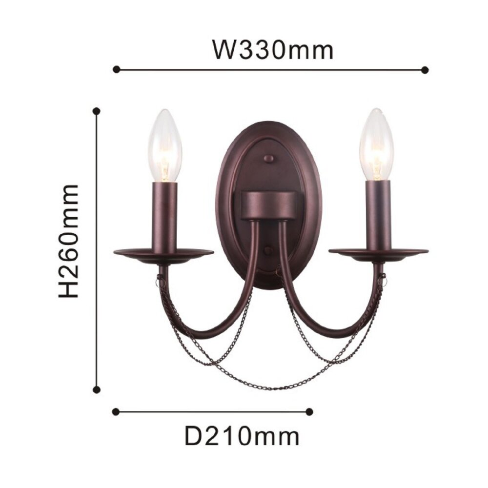 Бра F-Promo Plini с лампочками 2590-2W+Lamps E14 Свеча - фото №4
