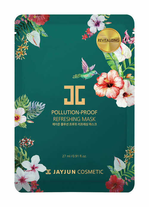 JAYJUN Pollution-Proof Refreshing Mask Маска тканевая для лица с комплексом защиты, освежающая, 27 мл