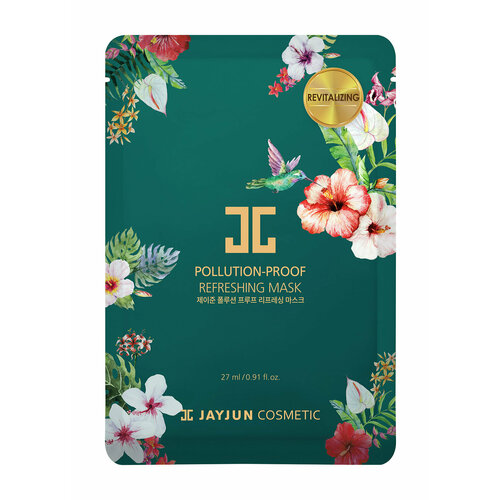 JAYJUN Pollution-Proof Refreshing Mask Маска тканевая для лица с комплексом защиты, освежающая, 27 мл