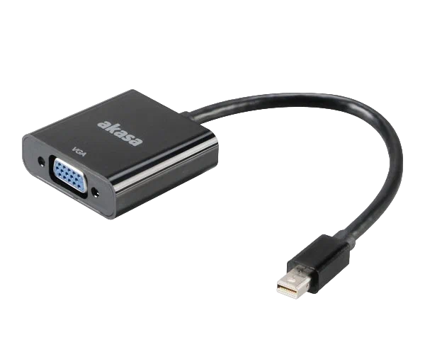 Адаптер AKASA с Mini DisplayPort на VGA, 20 см AK-CBDP07-20BK