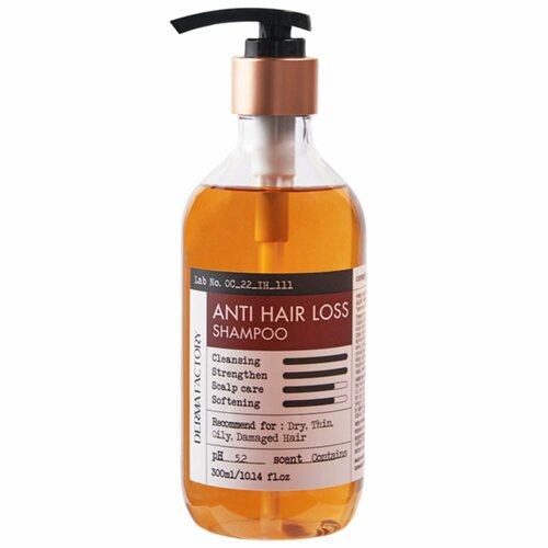 Derma Factory Шампунь против выпадения волос с пивными дрожжами Anti Hair Loss Shampoo 300 мл 974₽
