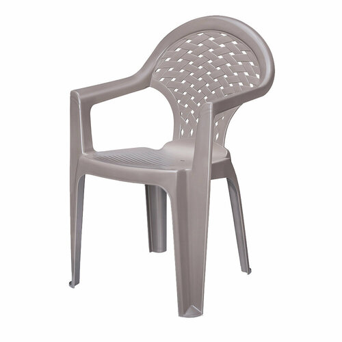 Кресло складное пластиковое ЭльфПласт Ривьера коричневое 550х550х835 мм (179 бел)