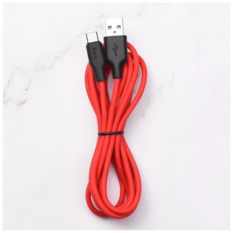 Кабель Hoco Кабель Hoco X21 Plus USB - Type-C, 2 м, 1 шт, красный