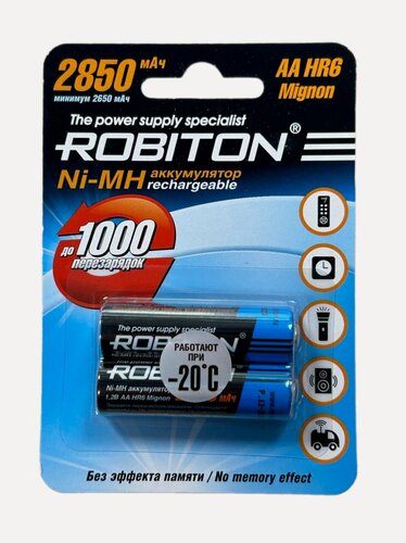 Изображение товара Аккумулятор ROBITON 2850MHAA-2 BL2