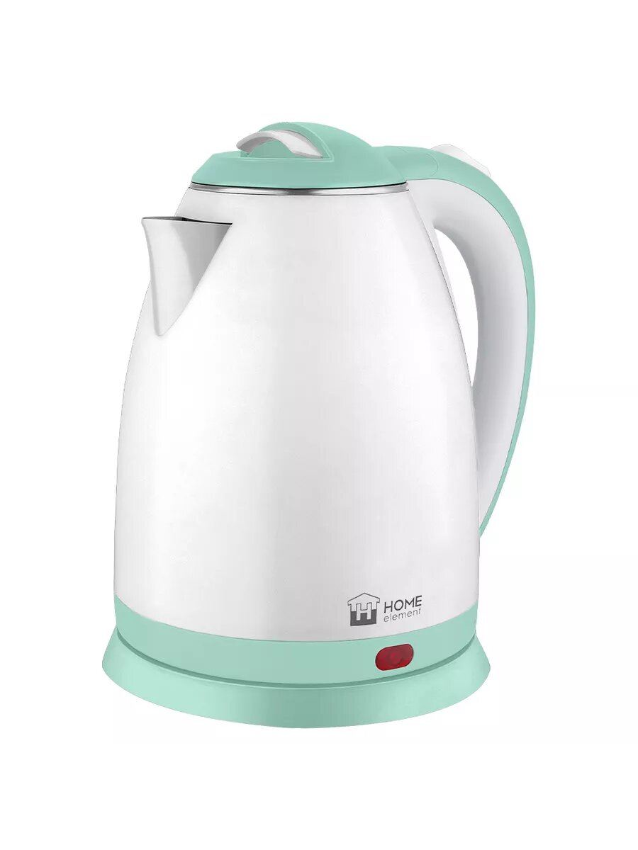 Электрический чайник HOME ELEMENT HE-KT193 белый/ментол металлический, термос, 2 л
