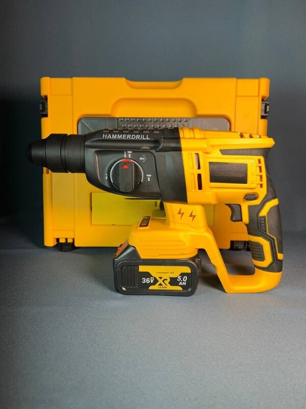 фото Перфоратор аккумуляторный 36V 5.0AH бесщеточный с высоким крутящим моментом, 2 АКБ кейс