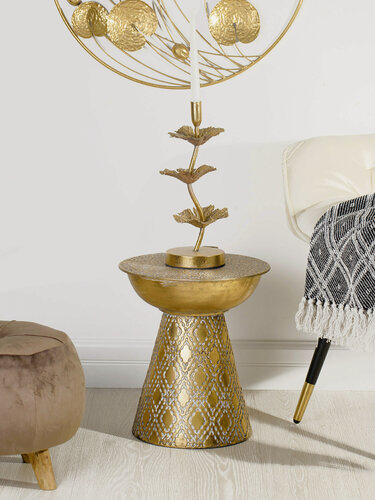 Изображение товара 57-043 Столик интерьерный Алжир 34x34x39см, Железо, золотистый, Glasar